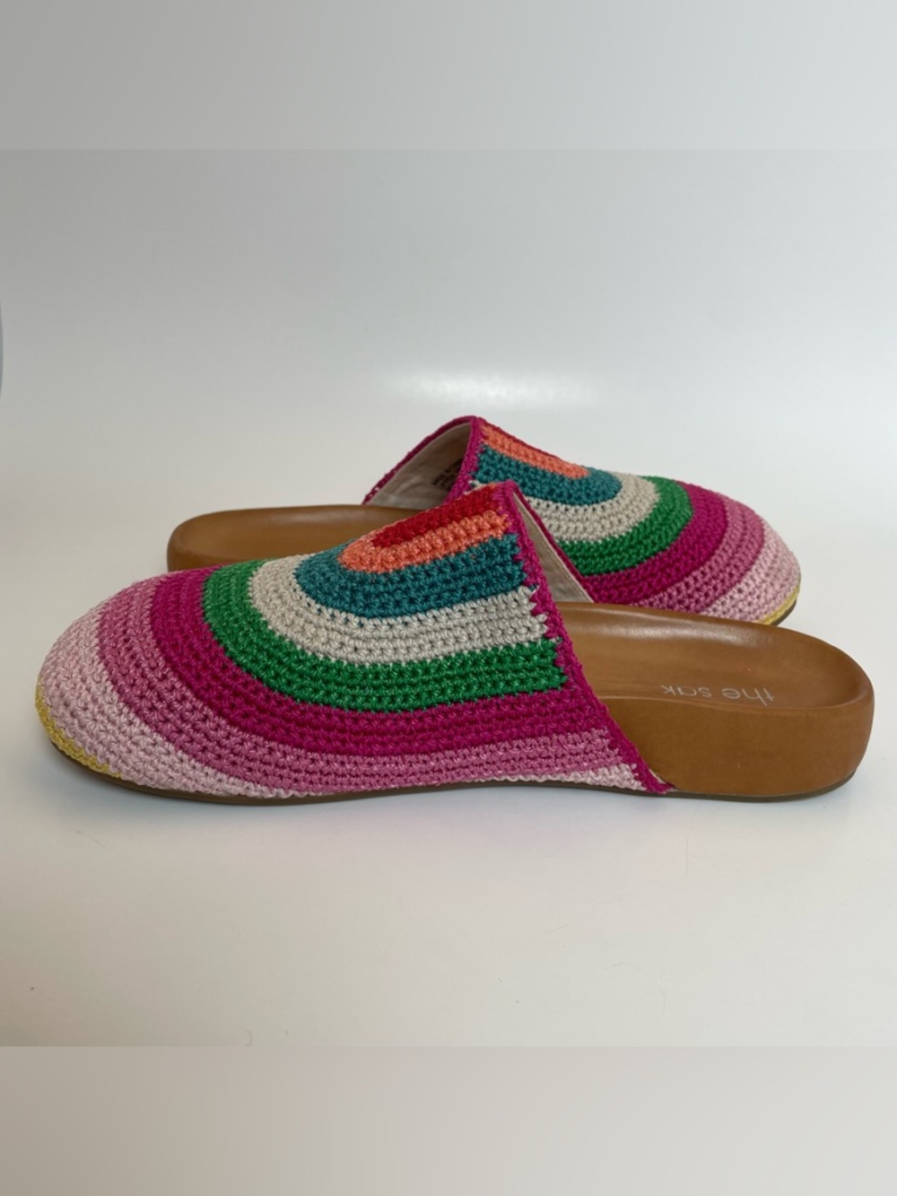 The Sak Multicolor Crochet Mule / Clog – Pink, Green & Cream – Size 8 🌸✨ - Picture 8 of 15